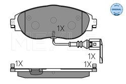 Set placute frana Meyle 025 251 1720/W