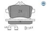 SET PLACUTE FRANA MEYLE 025 252 1516/PD - Compatibil cu MERCEDES-BENZ