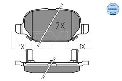 SET PLACUTE FRANA MEYLE 025 254 1014 - Compatibil cu FIAT