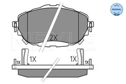 Set placute frana Meyle 025 256 9819