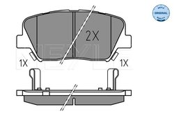 SET PLACUTE FRANA MEYLE 025 257 5717 - Compatibil cu HYUNDAI, KIA