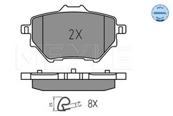 SET PLACUTE FRANA MEYLE 025 258 3917 - Compatibil cu CITROEN, DS, FIAT, JEEP, OPEL, PEUGEOT, TOYOTA, VAUXHALL