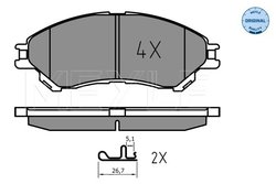 Set placute frana Meyle 025 259 7916