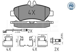 SET PLACUTE FRANA MEYLE 025 291 9019/PD - Compatibil cu MERCEDES-BENZ, VW