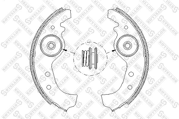 SET SABOTI FRANA STELLOX 026 101-SX - Compatibil cu ABARTH, AUTOBIANCHI, FIAT, FSO, INNOCENTI, LANCIA, SEAT, YUGO, ZASTAVA