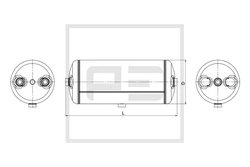 REZERVOR AER SISTEM COMPRESOR PE AUTOMOTIVE 026.043-80A - Piesa auto compatibila cu mai multe marci