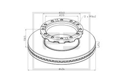 DISC FRANA PE AUTOMOTIVE 026.682-00A - Piesa auto compatibila cu mai multe marci