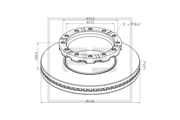 DISC FRANA PE AUTOMOTIVE 026.682-00A - Piesa auto compatibila cu mai multe marci