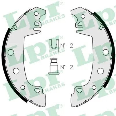 SET SABOTI FRANA LPR 02850 - Compatibil cu ALFA ROMEO, ARO, CITROEN, DACIA, FIAT, FORD OTOSAN, PEUGEOT, RENAULT, SEAT, TALBOT