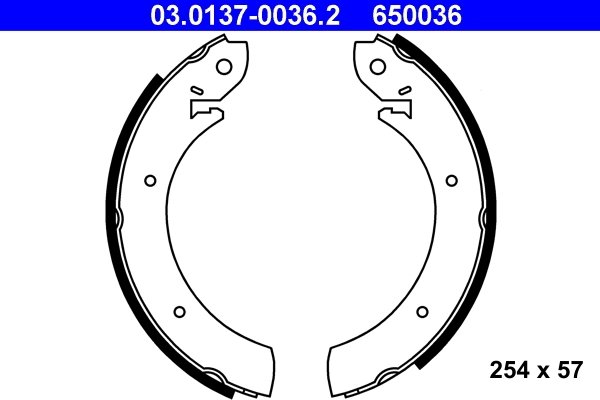 SET SABOTI FRANA ATE 03.0137-0036.2 - Compatibil cu FORD, HYUNDAI, RENAULT
