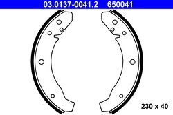 Set saboti frana ATE 03.0137-0041.2