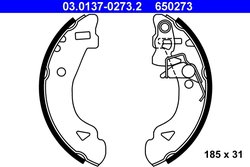 Set saboti frana ATE 03.0137-0273.2
