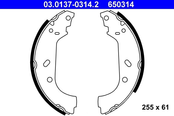 Set saboti frana ATE 03.0137-0314.2