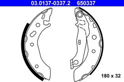 SET SABOTI FRANA ATE 03.0137-0337.2 - Compatibil cu FORD, MAZDA