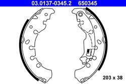 Set saboti frana ATE 03.0137-0345.2