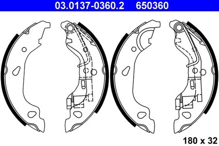 Set saboti frana ATE 03.0137-0360.2