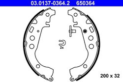 Set saboti frana ATE 03.0137-0364.2