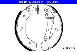 SET SABOTI FRANA ATE 03.0137-0411.2 - Compatibil cu FORD