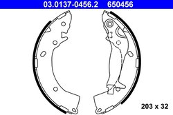 Set saboti frana ATE 03.0137-0456.2