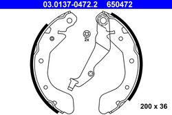 SET SABOTI FRANA ATE 03.0137-0472.2 - Compatibil cu CHEVROLET, DAEWOO