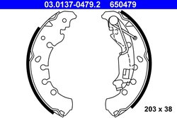 Set saboti frana ATE 03.0137-0479.2