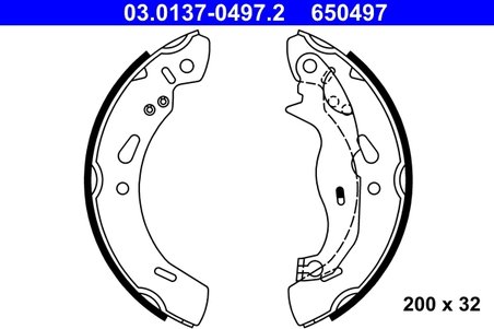 SET SABOTI FRANA ATE 03.0137-0497.2 - Compatibil cu FORD