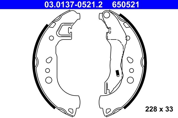 Set saboti frana ATE 03.0137-0521.2