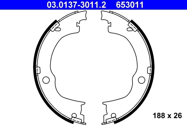 SET SABOTI FRANA ATE 03.0137-3011.2 - Compatibil cu CHEVROLET, OPEL, VAUXHALL