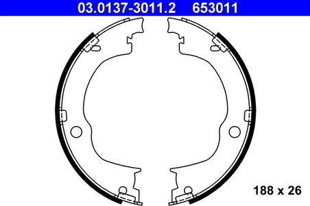 SET SABOTI FRANA ATE 03.0137-3011.2 - Compatibil cu CHEVROLET, OPEL, VAUXHALL