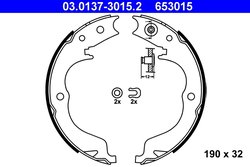 SET SABOTI FRANA ATE 03.0137-3015.2 - Compatibil cu CITROEN, MITSUBISHI, PEUGEOT, SUBARU