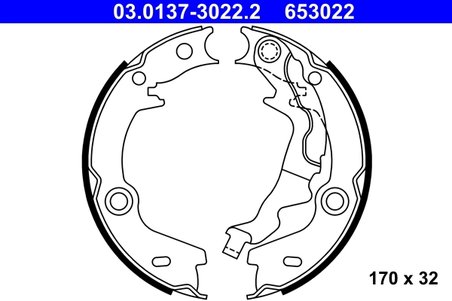 Set saboti frana ATE 03.0137-3022.2