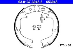 SET SABOTI FRANA ATE 03.0137-3043.2 - Compatibil cu SUBARU