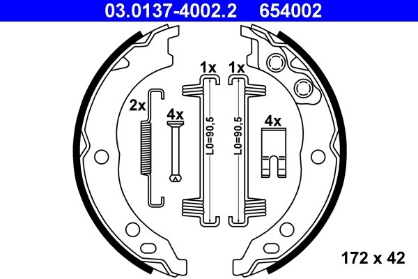 Set saboti frana ATE 03.0137-4002.2