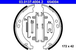 SET SABOTI FRANA ATE 03.0137-4004.2 - Compatibil cu CITROEN, FIAT, PEUGEOT