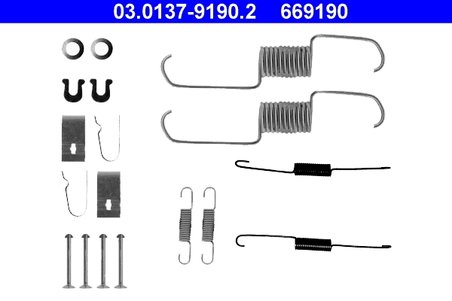 SET ACCESORII SABOTI FRANA ATE 03.0137-9190.2 - Compatibil cu HONDA, SUZUKI
