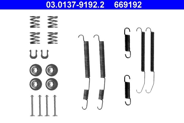 SET ACCESORII SABOTI FRANA ATE 03.0137-9192.2 - Compatibil cu MITSUBISHI, SUBARU