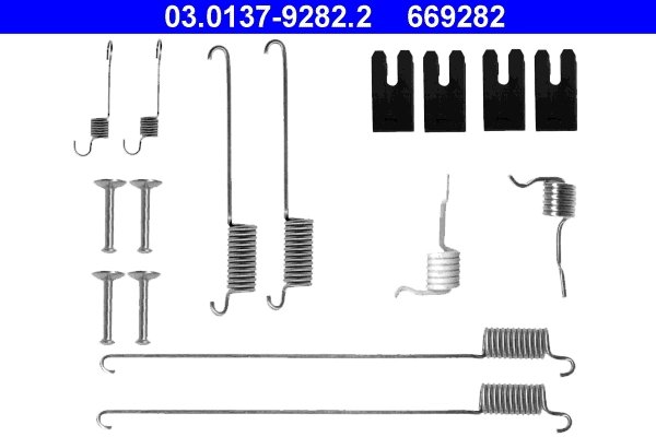 SET ACCESORII SABOTI FRANA ATE 03.0137-9282.2 - Compatibil cu LAND ROVER