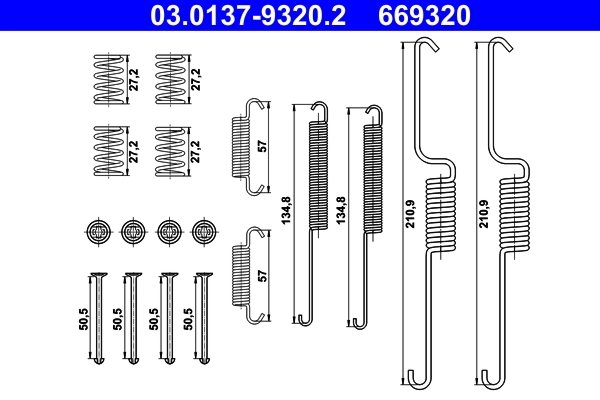 Set accesorii saboti frana ATE 03.0137-9320.2