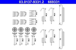SET ACCESORII SABOTI FRANA ATE 03.0137-9331.2 - Compatibil cu HYUNDAI, KIA
