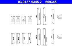 SET ACCESORII SABOTI FRANA ATE 03.0137-9345.2 - Compatibil cu TOYOTA