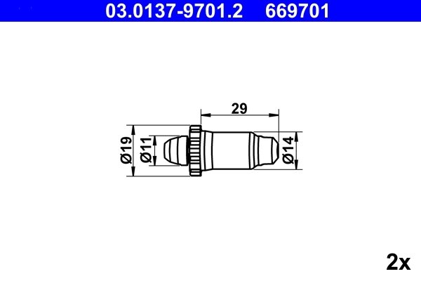 Set accesorii saboti frana ATE 03.0137-9701.2