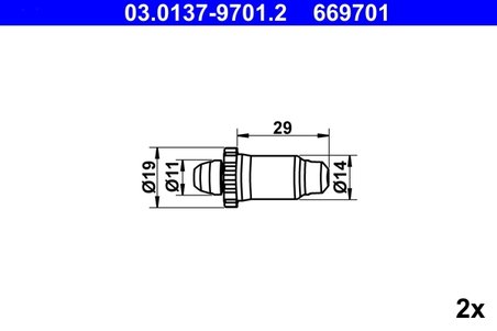 Set accesorii saboti frana ATE 03.0137-9701.2