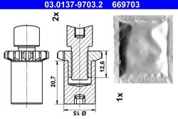 Set accesorii saboti frana ATE 03.0137-9703.2