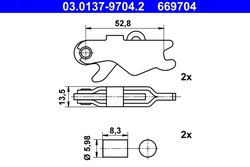 Set accesorii saboti frana ATE 03.0137-9704.2