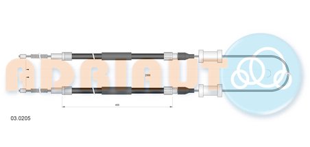CABLU FRANA DE MANA ADRIAUTO 03.0205 - Compatibil cu AUDI