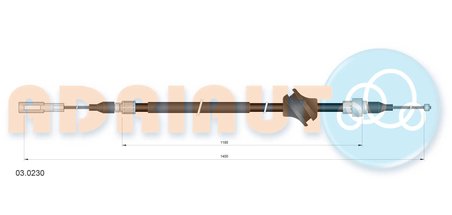 CABLU FRANA DE MANA ADRIAUTO 03.0230 - Compatibil cu AUDI