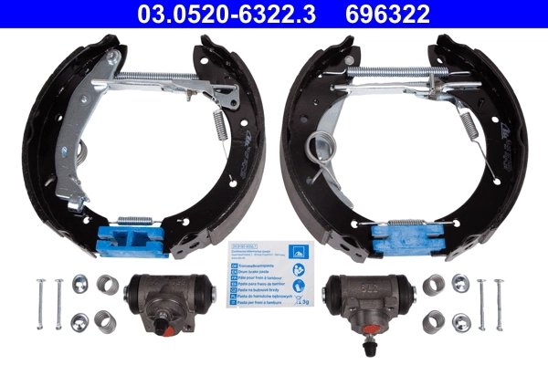 SET SABOTI FRANA ATE 03.0520-6322.3 - Compatibil cu CITROEN, PEUGEOT