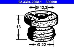 Capac, rezervor lichid frana ATE 03.3304-2208.1