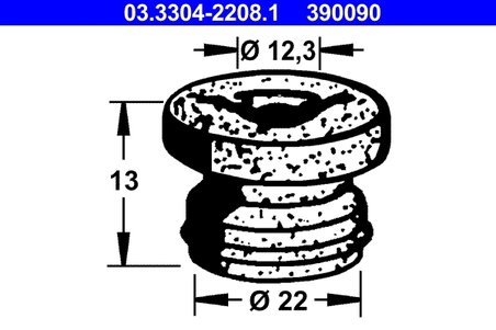 Capac, rezervor lichid frana ATE 03.3304-2208.1