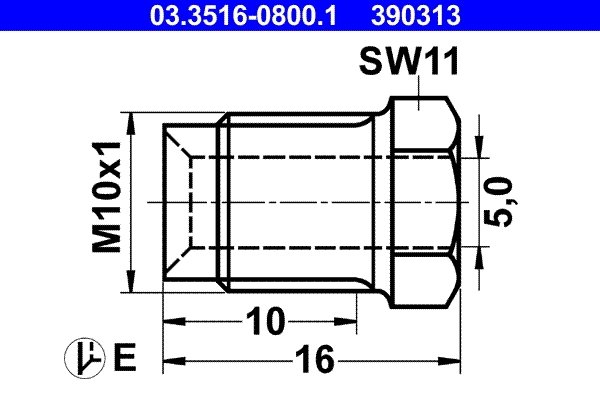 Surub olandez ATE 03.3516-0800.1